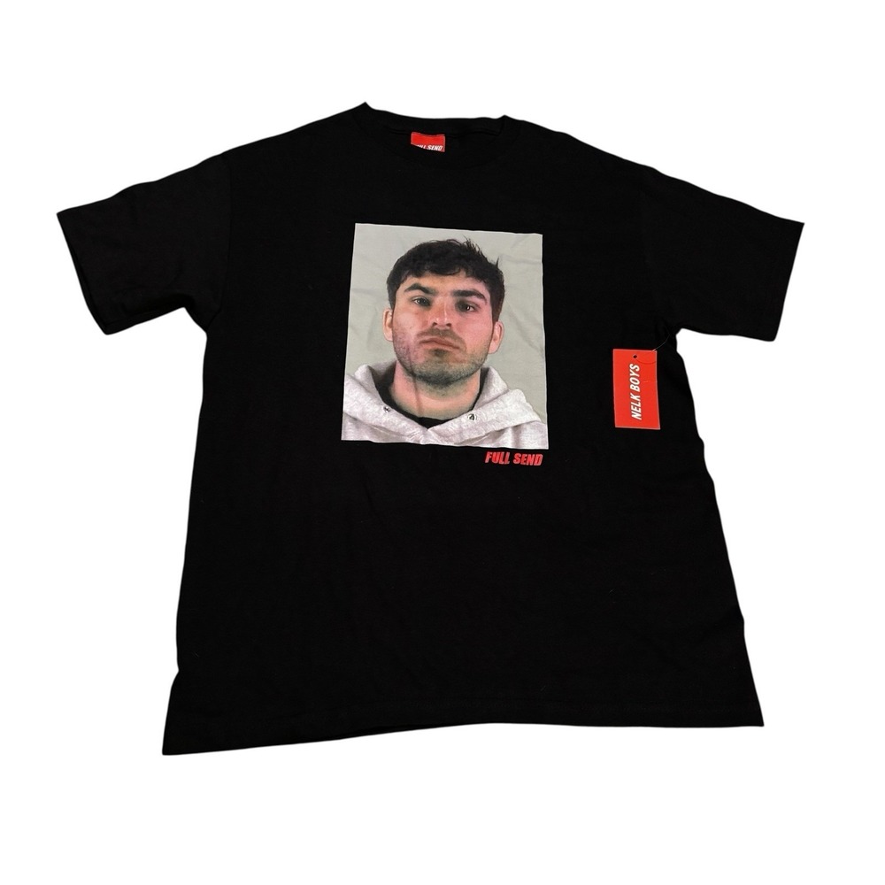 Full Send Kyle Mugshot Graphic Tee Mens Medium NWT Limited‎